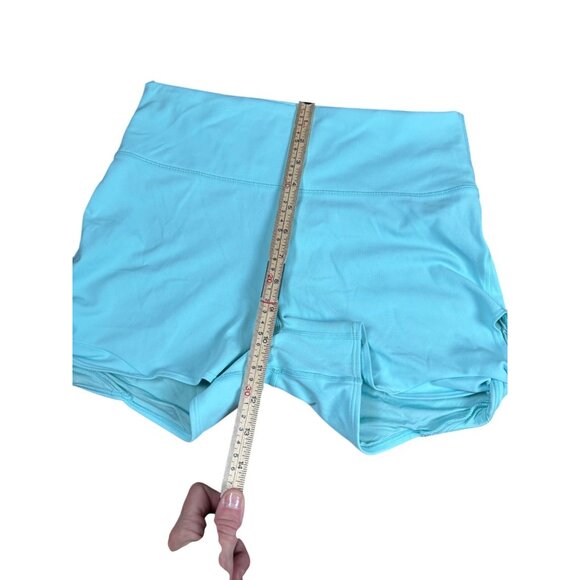 Fabletics PureLuxe High-Waisted Light Blue Athletic Shorts For Women small 3" in - Picture 6 of 9